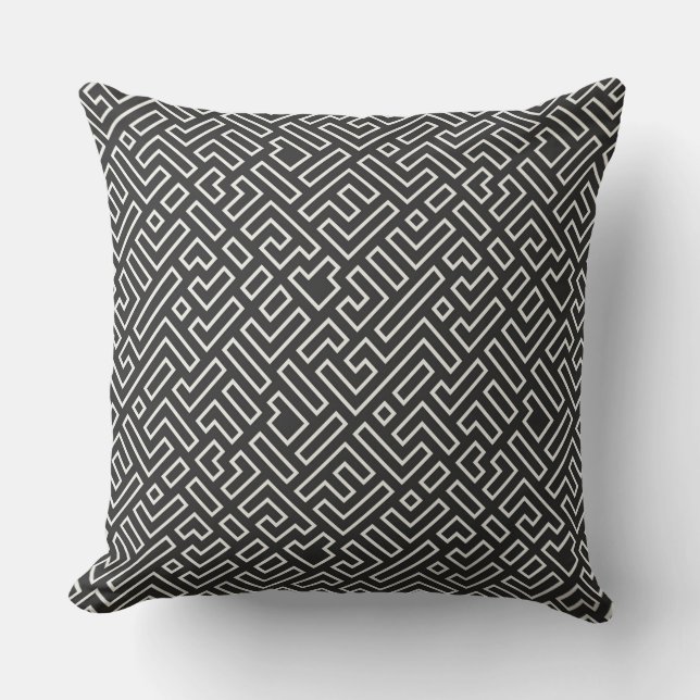 Black Throw Pillow Kissen (Vorderseite)
