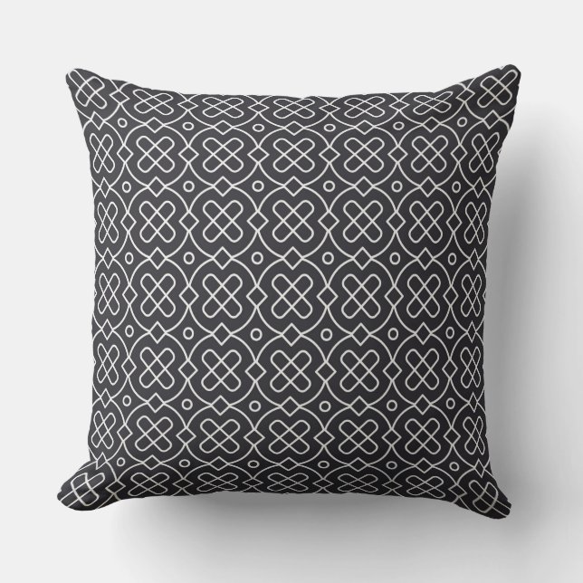 Black Throw Pillow Kissen (Vorderseite)