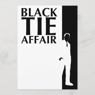 Black-Tie-Angelegenheit : Ernsthafte Silhouette Einladung