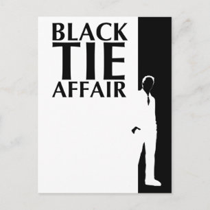 Black-Tie-Angelegenheit : Ernsthafte Silhouette Postkarte