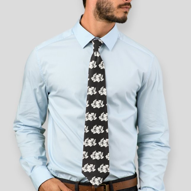 Black tie, floral tie, floral ties for weddings krawatte (Von Creator hochgeladen)