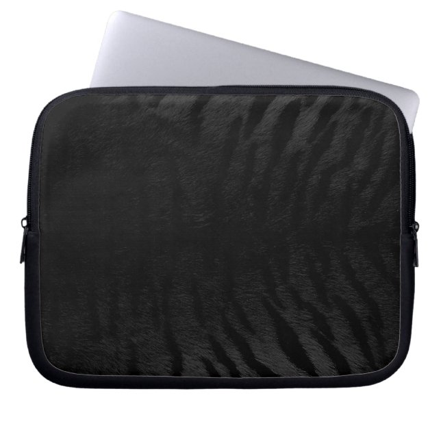 Black Tiger Skin Print New Laptopschutzhülle (Vorderseite)