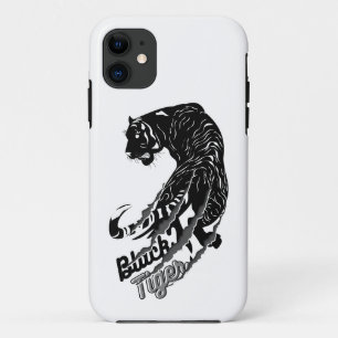 Black Tiger Vector Art mit schwarzem Tiger Text Case-Mate iPhone Hülle