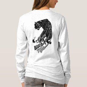 Black Tiger Vector Art mit schwarzem Tiger Text T-Shirt