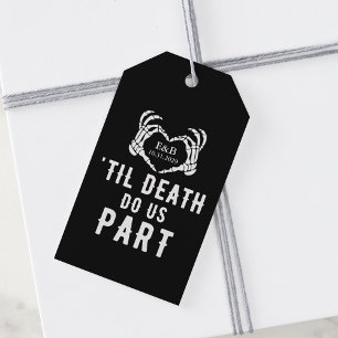 Black Til Death Do us Part Skeleton Wedding Geschenkanhänger