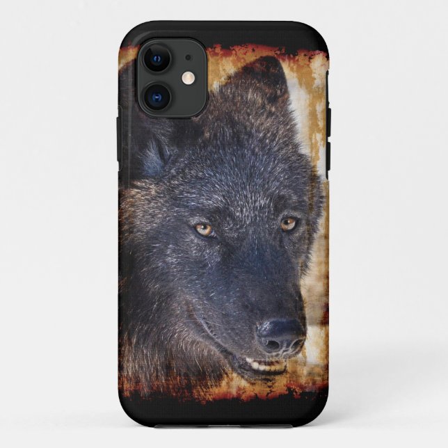 Black Timber Wolf Portrait iPhone 5 Fall Case-Mate iPhone Hülle (Rückseite)