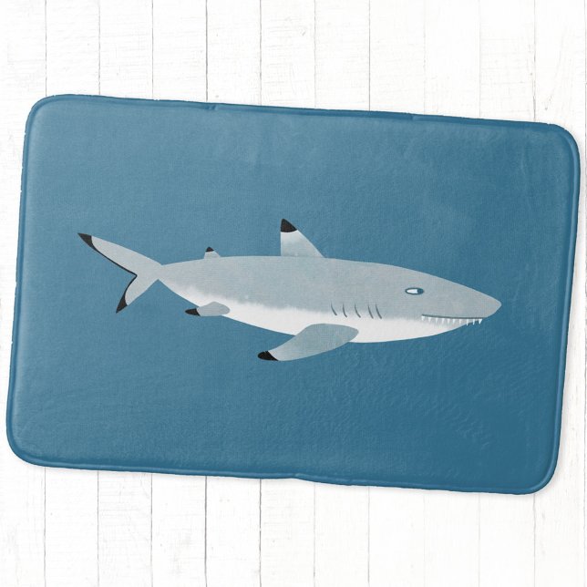 Black Tipped Reef Shark Fun Badematte (Fun Black Tipped Reef Shark bath mat)