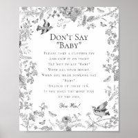 Black Toile De Jouy Dont Say Baby Showspiel