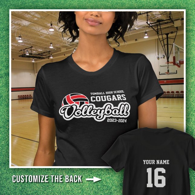 Black Tomball High Cougars Volleyball 2023-2024 T-Shirt (Von Creator hochgeladen)