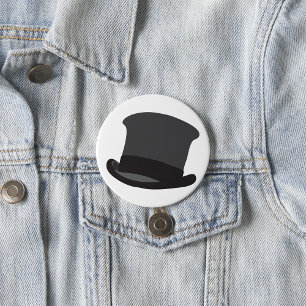 Black Top Hat Button