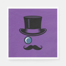 Black Top Hat Lila Lunch Napkins Serviette
