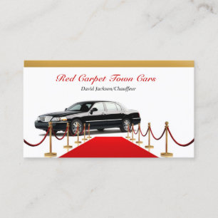 Black Town Car Driver Business Card Visitenkarte