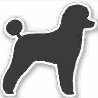 Black Toy Poodle Dog Silhouette Vinyl Sticker
