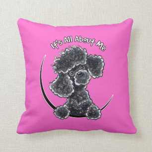 Black Toy Poodle IAAM Kissen