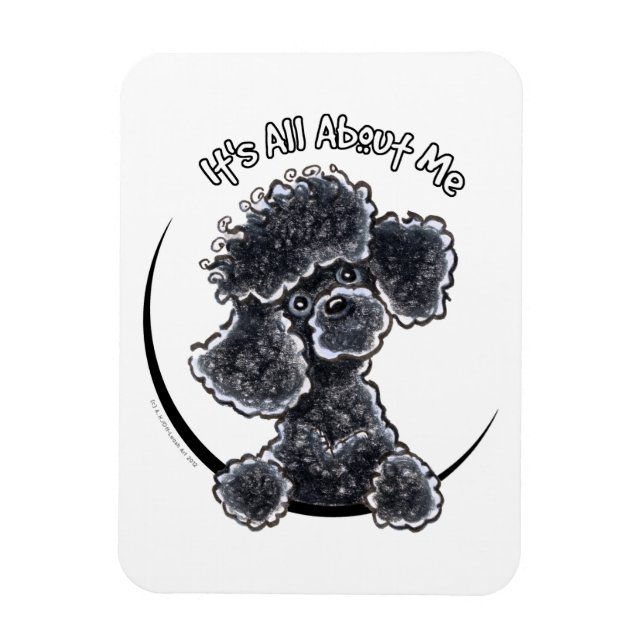 Black Toy Poodle IAAM Magnet (Vertikal)