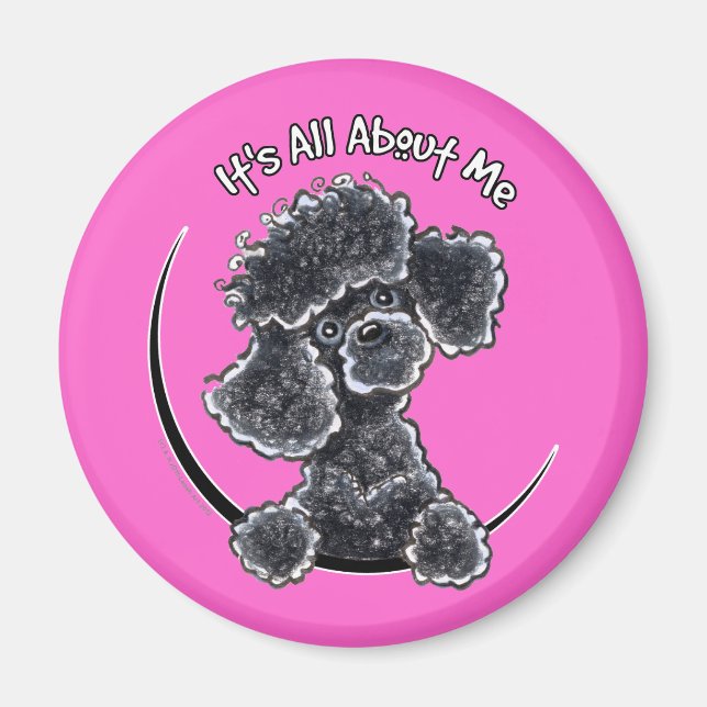 Black Toy Poodle IAAM Magnet (Vorne)