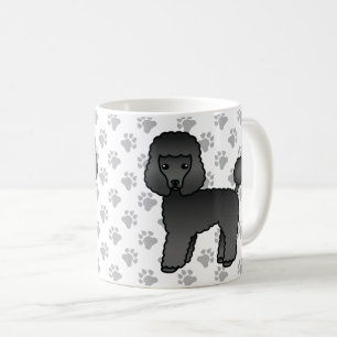 Black Toy Poodle Niedlich Cartoon Dog Kaffeetasse