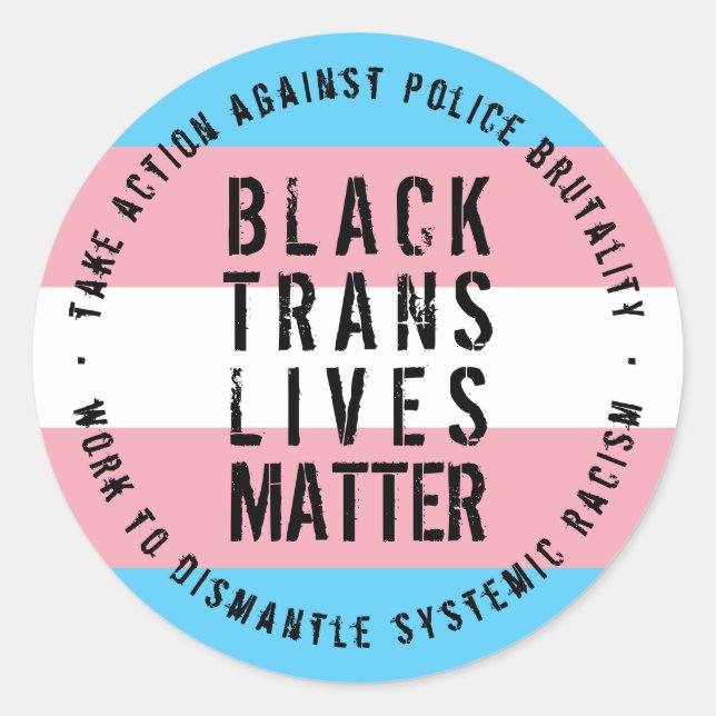 Black Trans Lives Materie Sticker (Vorderseite)