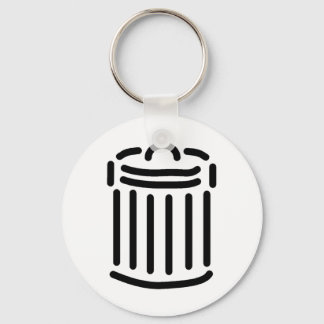 Black Trash Can Symbol Schlüsselanhänger
