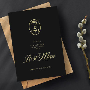 Black Trauzeuge Silhouette Simple Wedding Vorschla