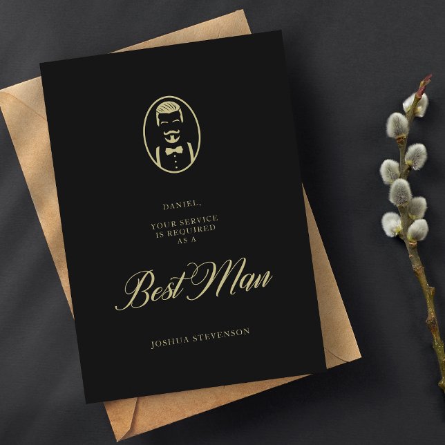 Black Trauzeuge Silhouette Simple Wedding Vorschla (Von Creator hochgeladen)