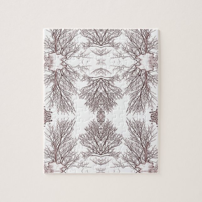 Black Trees White Sky Puzzle (Vertikal)