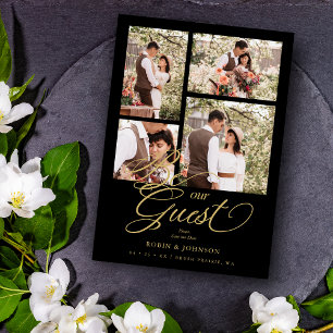 Black Trendy Collage 4 Fotos Luxus Script