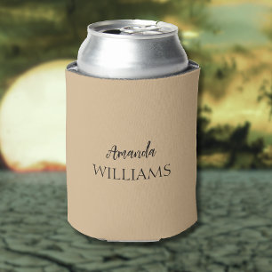 Black Trendy Elegante Vorname Tan Brown Dosenkühler