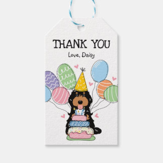 Black Tri Cockapoo Cavapoo Geburtstagsparty Gefall Geschenkanhänger