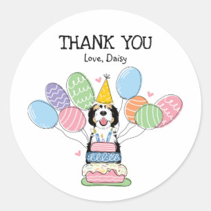 Black Tri Color Sheepadoodle Gefältmarken Sticker