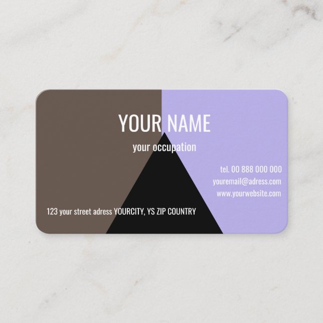 BLACK TRIANGLE Standard, 3,5" x 2,0" Visitenkarte (Vorderseite)