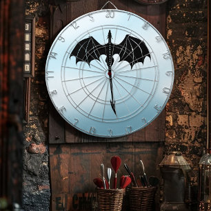 Black Tribal Flight Dragon Fantasy Blue Sky Dartscheibe