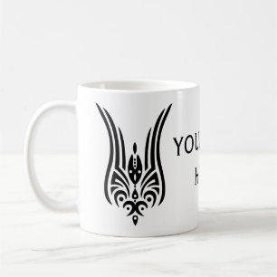 BLACK Tribal Tattoo - Tulpe + Ihre Ideen Kaffeetasse