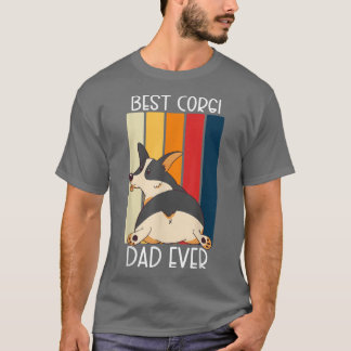 Black Tricolor Corgi Dog Lover Bester Corgi Vater  T-Shirt