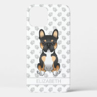 Black Tricolor French Bulldog Frenchie Dog & Name