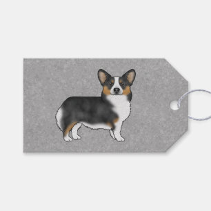Black Tricolor Pembroke Welsh Corgi Cartoon Dog Geschenkanhänger