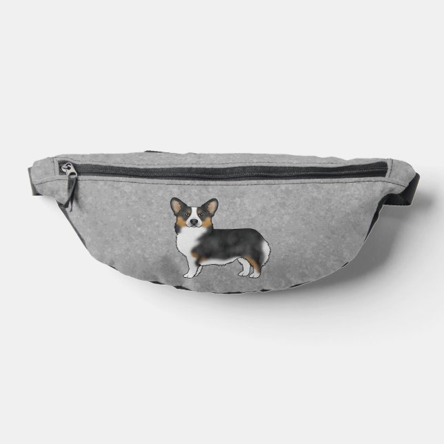 Black Tricolor Pembroke Welsh Corgi Dog Gray Bauchtasche (Ablage )