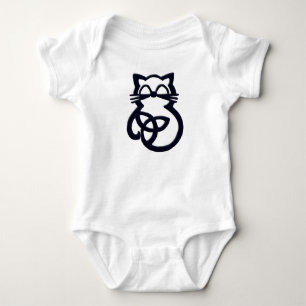 Black Trinity Knot Celtic Cat Baby One Piece Strampler