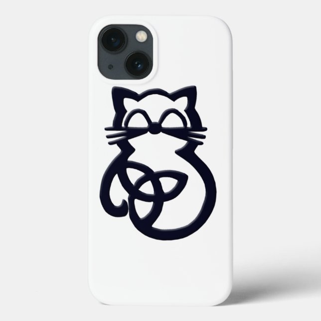 Black Trinity Knot Celtic Cat iPhone 8/7 Fall Case-Mate iPhone Hülle (Rückseite)