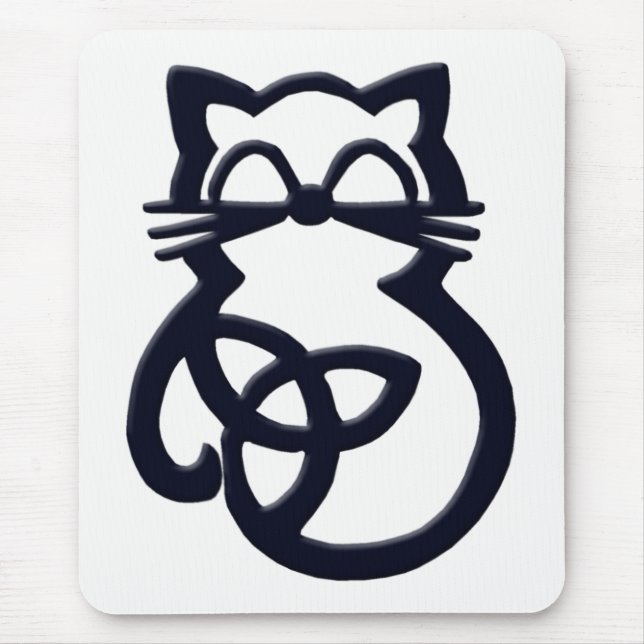 Black Trinity Knot Celtic Cat Mousepad (Vorne)
