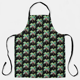 Black Tropical Island Palm All-over Print-Schürze Schürze