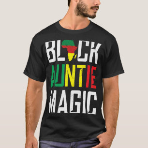 Black Ttie Magic Tante Godmata afrikanische Herkun T-Shirt