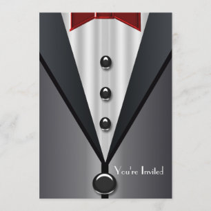 Black Tuxedo Formal Event Black Einladungen