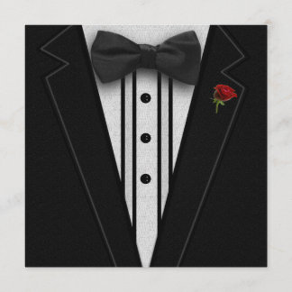 Black Tuxedo mit Bow-Krawatte Einladung