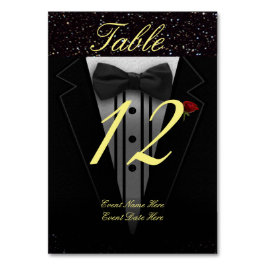 Black Tuxedo Tischnummer