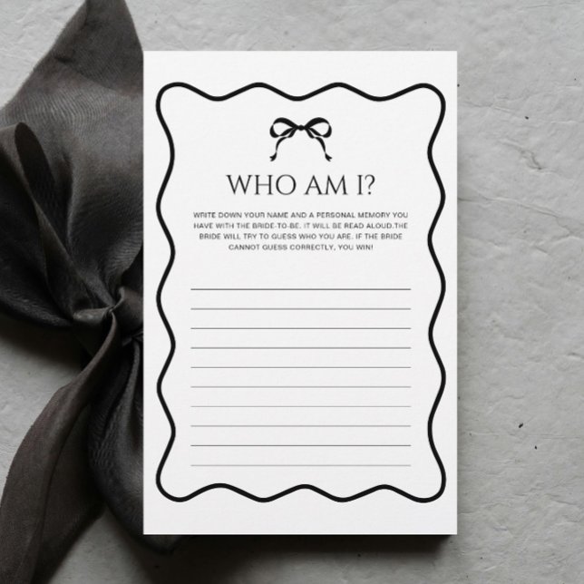 Black Tying the Knot Brautparty Ratet Wer Spiel (Von Creator hochgeladen)