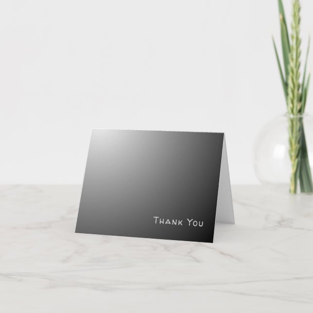 Black Typ Grad Danke Personalisierte Karte (Vorderseite)