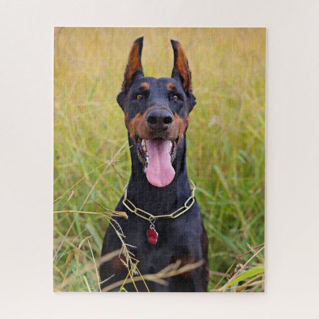 Black und Tan Doberman Pinscher Puzzle (Vertikal)