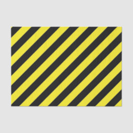 BLACK UND YELLOW DIAGONAL STRIPE TISSUPAPIER SEIDENPAPIER