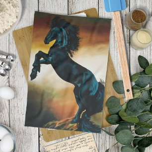 Black Unicorn Fantasy Dance Geschirrtuch